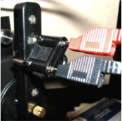 Resistive load attached to coil wand showing voltage sensor connections