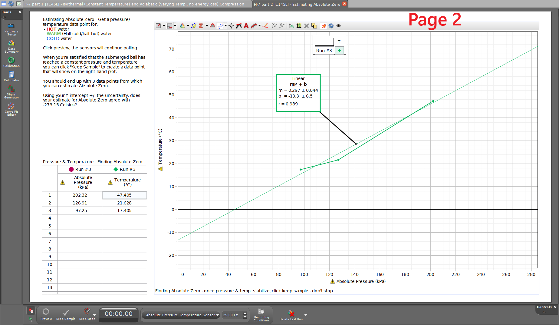 Example of Page 2 in today’s Capstone file for the absolute zero estimation.
